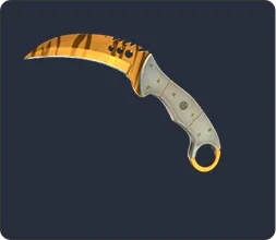 Nóż motylkowy | Tiger Tooth (Stan fabrycznie nowy)